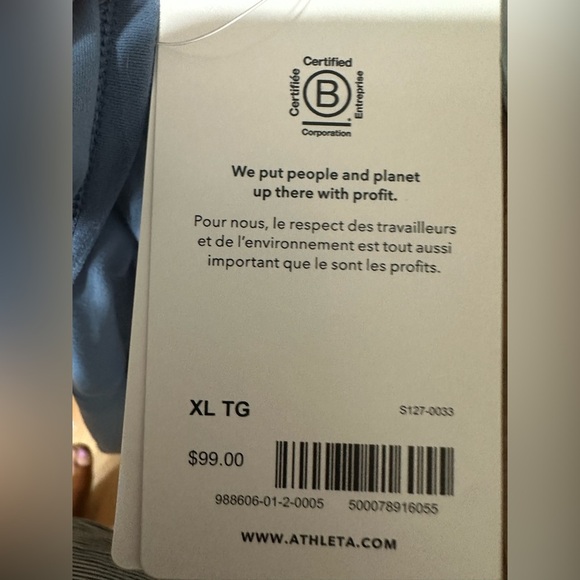 Athleta On My Way Racerback Tank Dress Blue Size L XL Athletic Travel 0078 - Picture 5 of 9